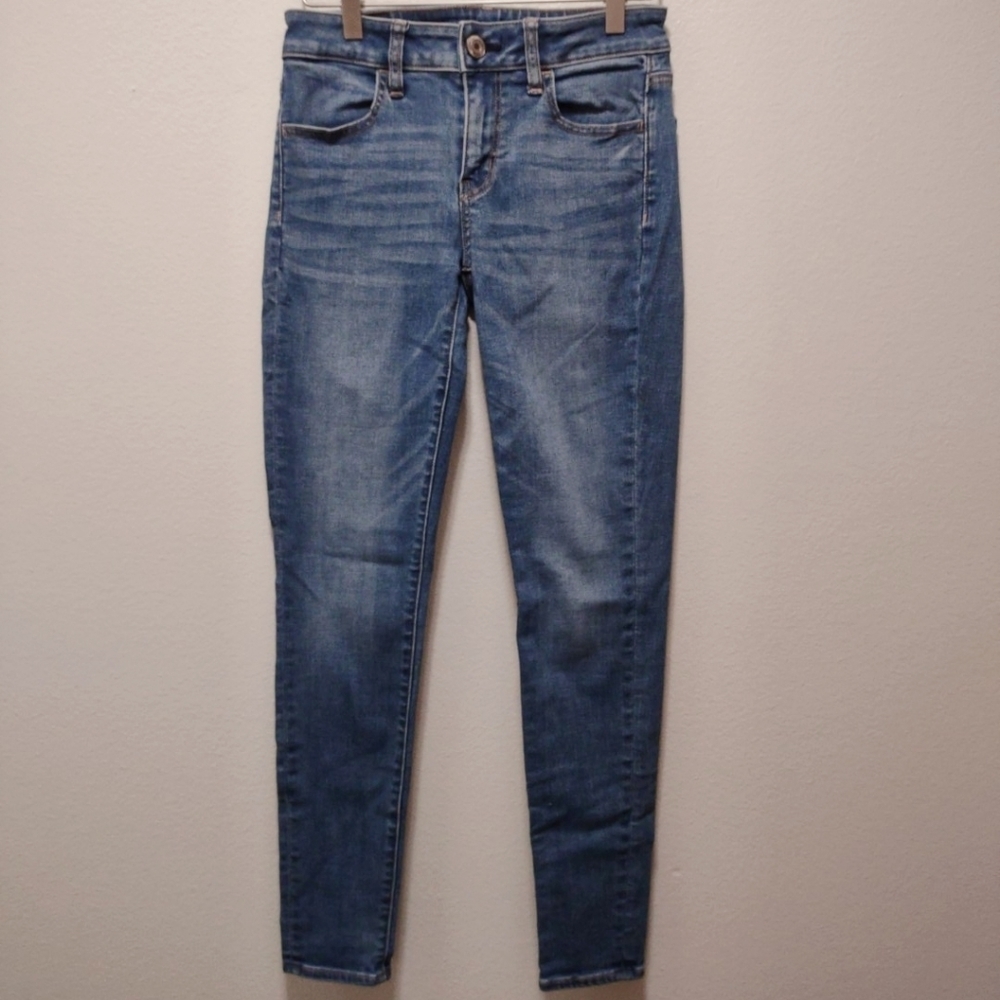 American Eagle Light Wash Jeggings Denim Jeans 2 Regular